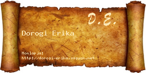 Dorogi Erika névjegykártya